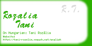 rozalia tani business card